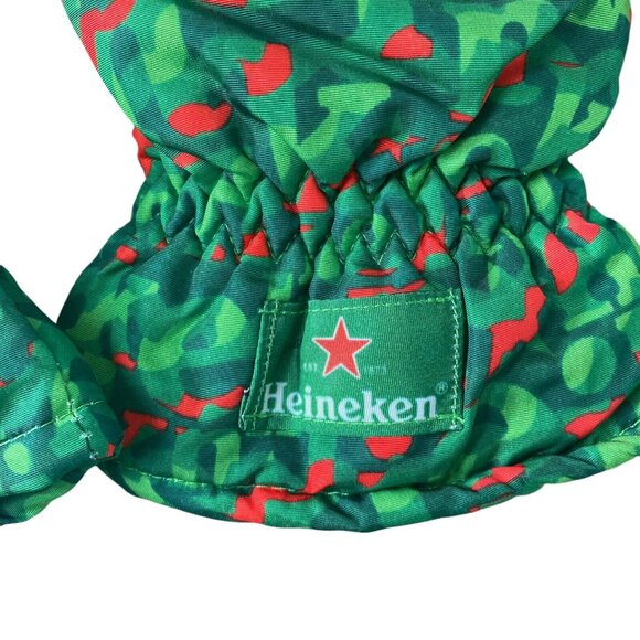 New Heineken Mittens Festive Christmas Edition Size Large Unisex NEW - Picture 3 of 5